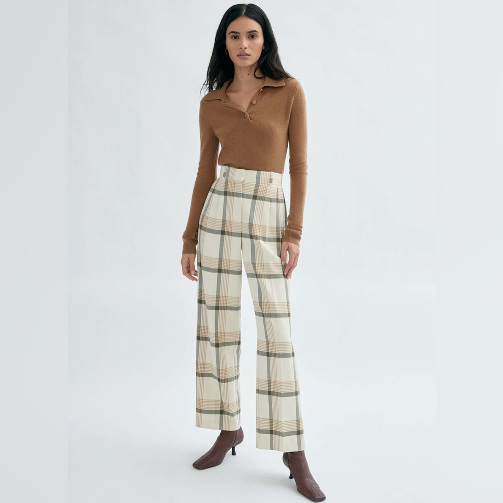 Wilfred Effortless Plaid High-Waisted Women's Pants